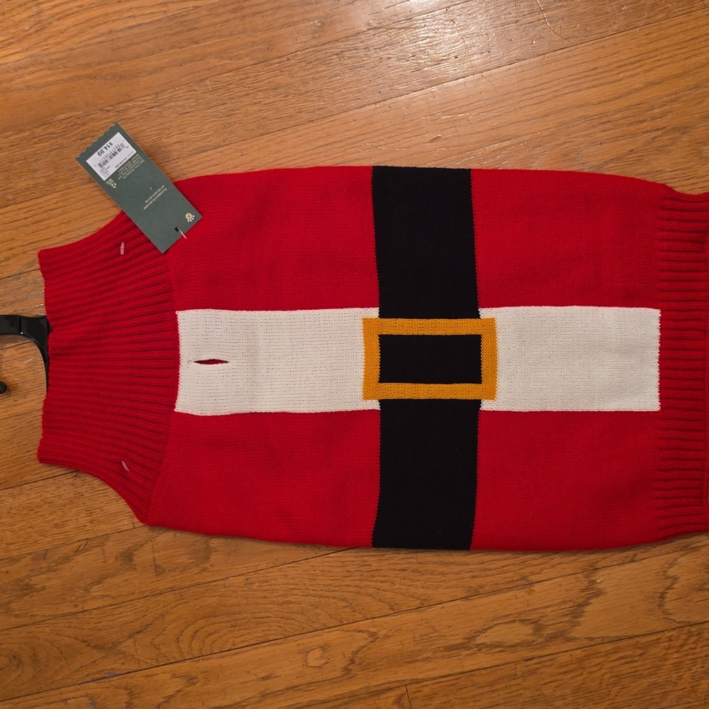 PAW & TAIL PET DOG RED HOLIDAY SWEATER SIZE SMALL